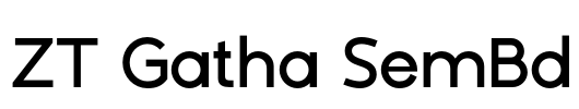ZT Gatha SemBd Font Image