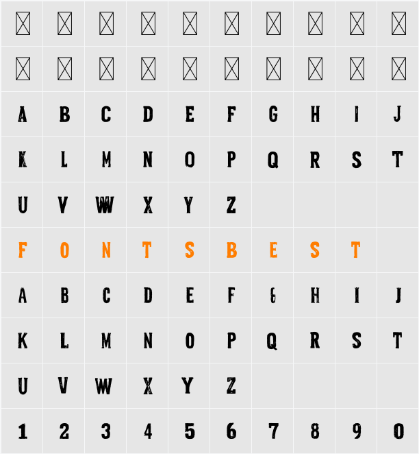 Grit Press Character Map
