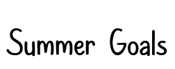 Summer Goals Font Image