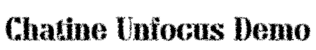 Chatine Unfocus Demo Font Image