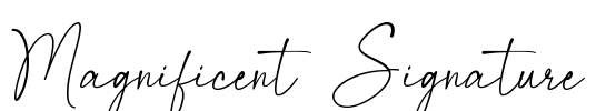Magnificent Signature Font Image