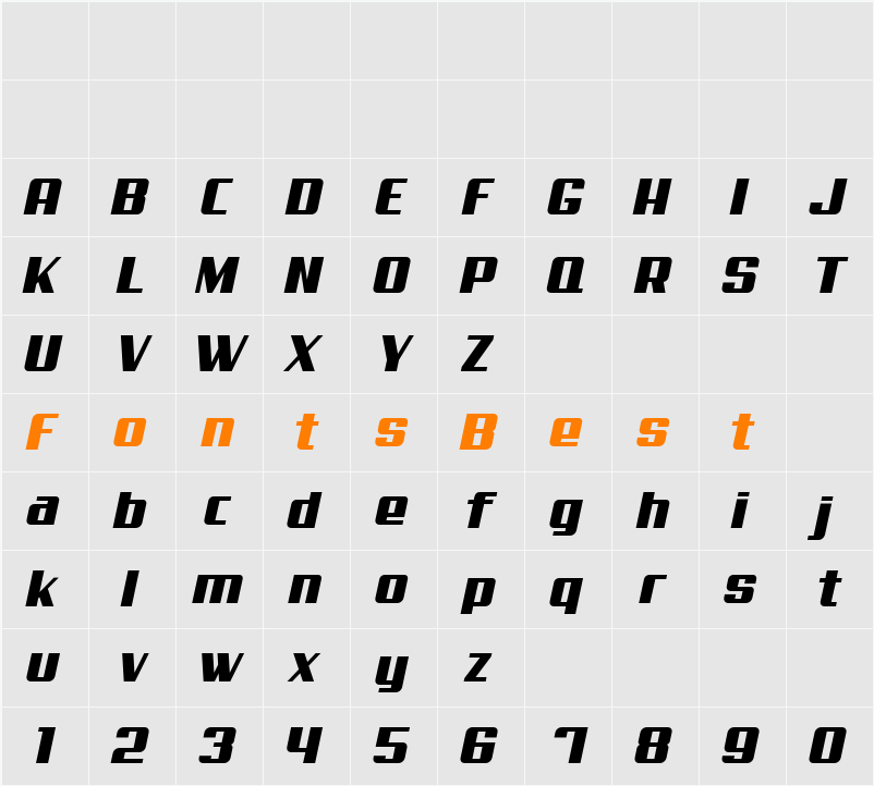 Aero Character Map