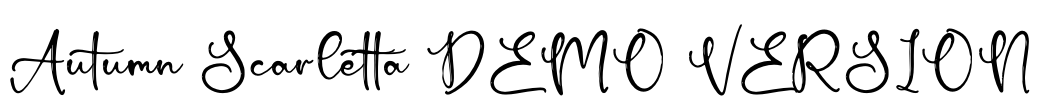 Autumn Scarletta DEMO VERSION Font Image