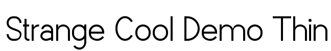 Strange Cool Demo Thin Font Image