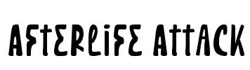 Afterlife Attack Font Image