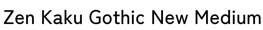Zen Kaku Gothic New Medium Font Image