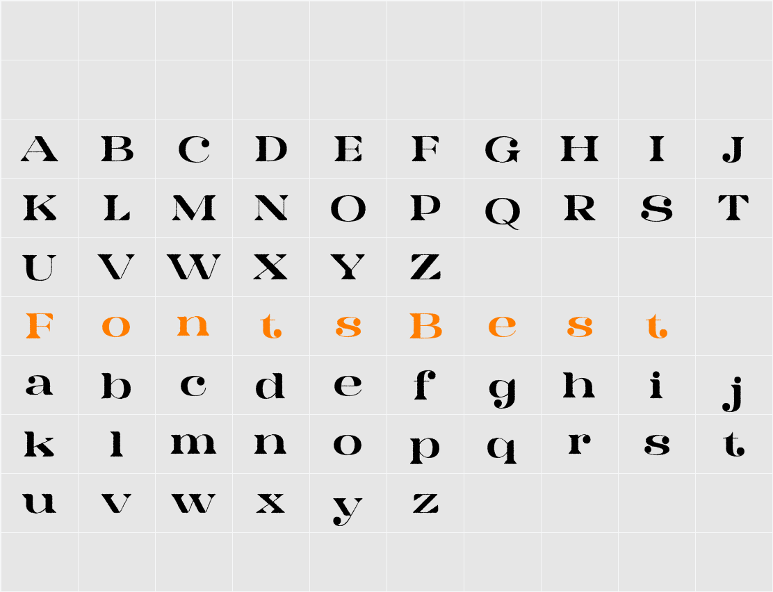 Lamna Rounded Rough Demo Character Map