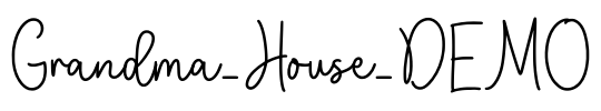 Grandma_House_DEMO Font Image