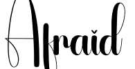 Afraid Font Image