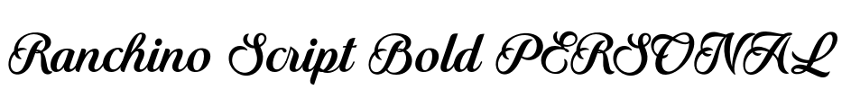 Ranchino Script Bold PERSONAL Font Image
