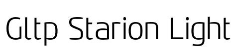 Gltp Starion Light Font Image
