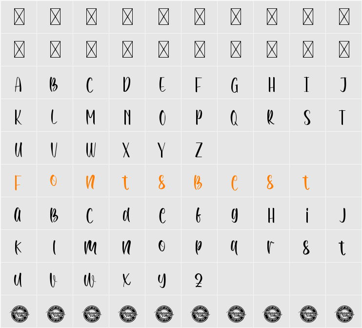 Happy Shine Demo Character Map