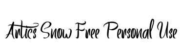 Artics Snow Free Personal Use Font Image