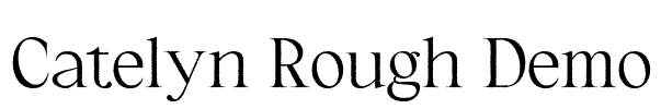 Catelyn Rough Demo Font Image