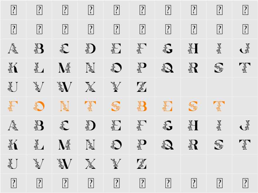 Decorative Quality Character Map