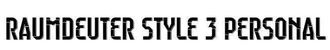 Raumdeuter Style 3 Personal Font Image