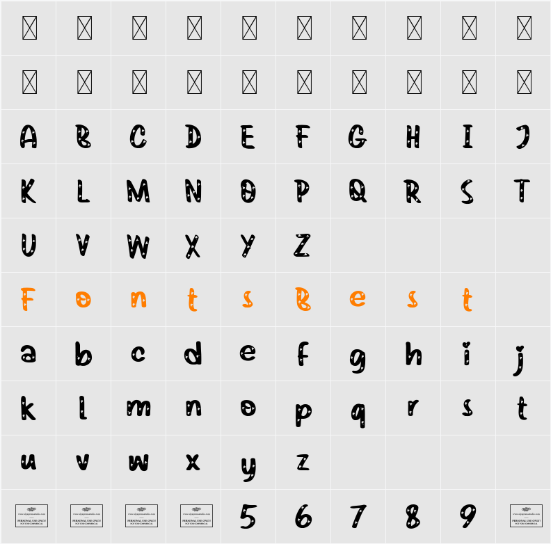 Infinitely Character Map