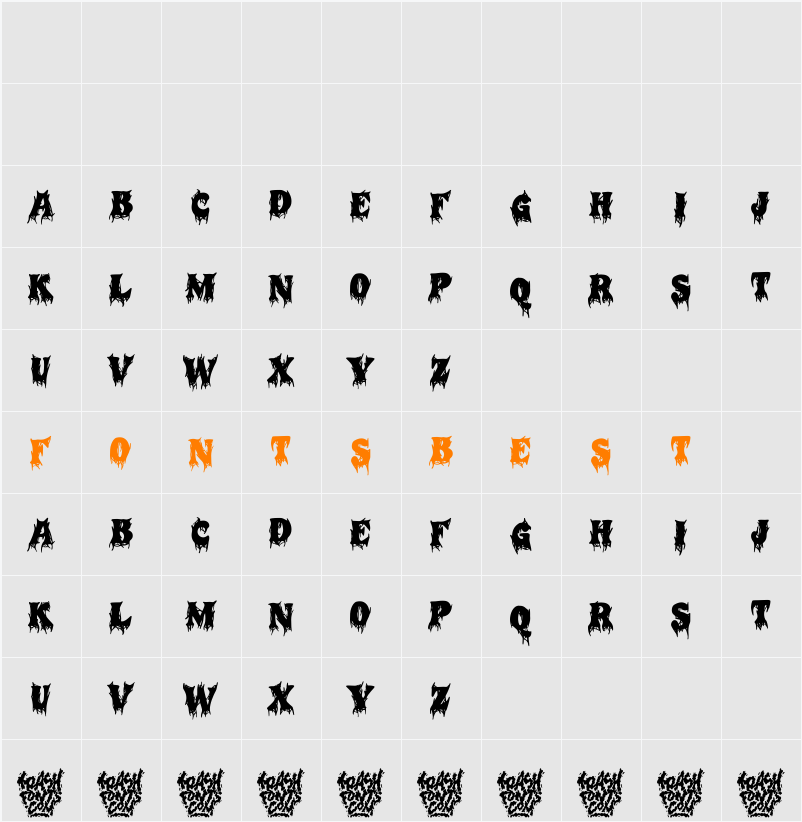 Trash Ghostly DEMO Character Map