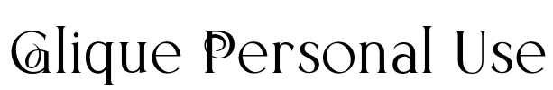 Glique Personal Use Font Image