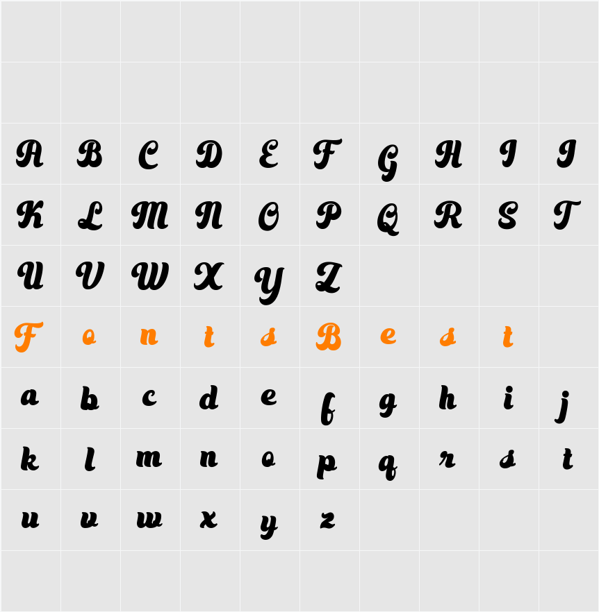 Sunday Artela Character Map
