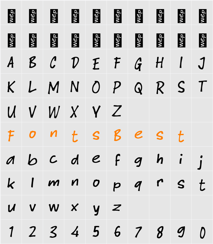 K Kayote Character Map