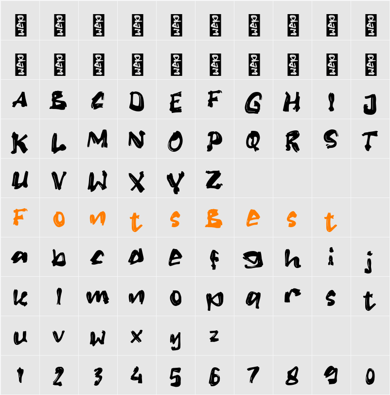 K Kagemi Character Map