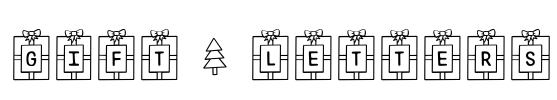 Gift * Letters Font Image