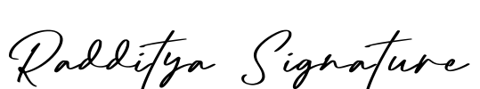 Radditya Signature