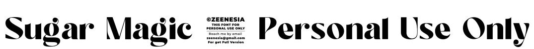 Sugar Magic - Personal Use Only Font Image