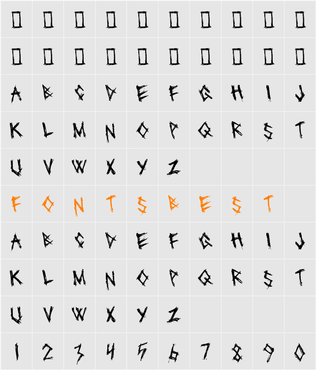 Blackcraft Character Map