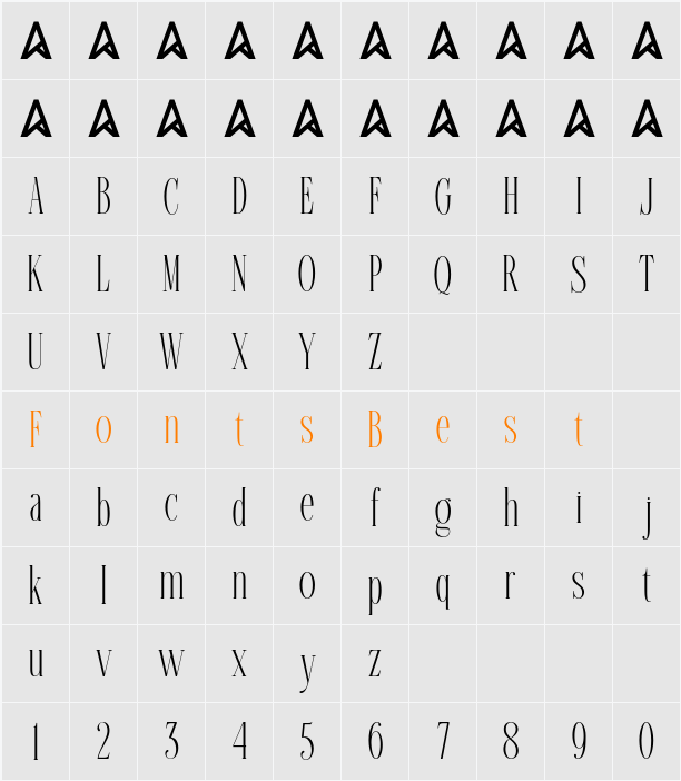 Broema Character Map
