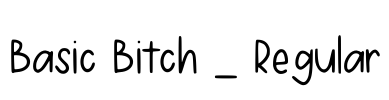 Basic Bitch _ Regular Font Image