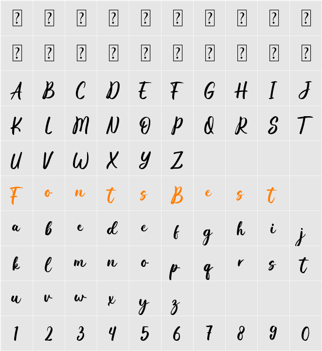 Charlista Character Map