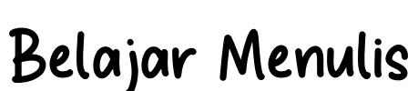 Belajar Menulis Font Image