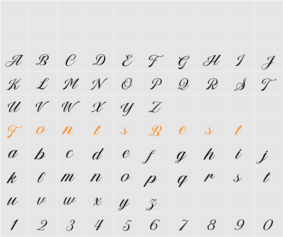 The Postgates DEMO Character Map