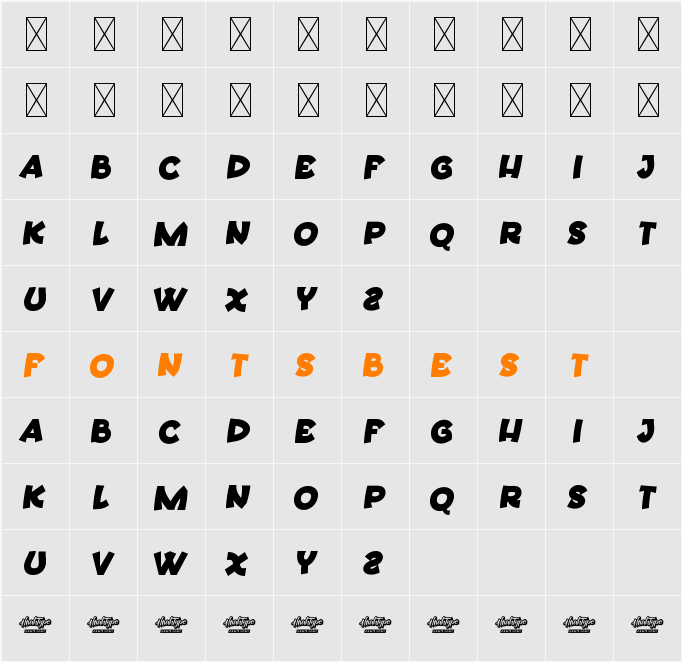 DuckSoundDemo Character Map