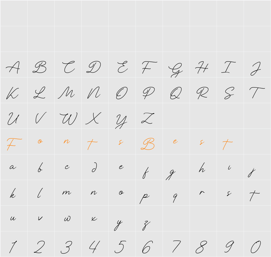 Lemontine Character Map