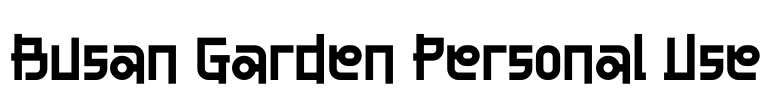 Busan Garden Personal Use Font Image