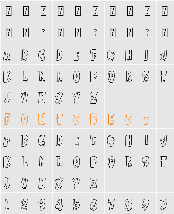 Good Shreak Shadow Line Character Map
