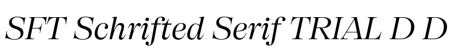SFT Schrifted Serif TRIAL D D Font Image