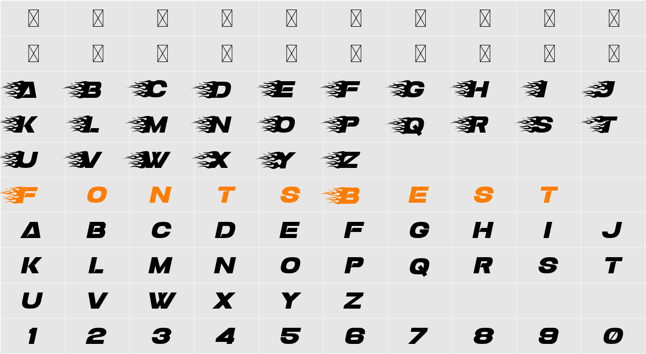 Slugs Racer Character Map
