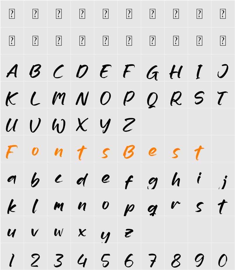 Getsrek Character Map
