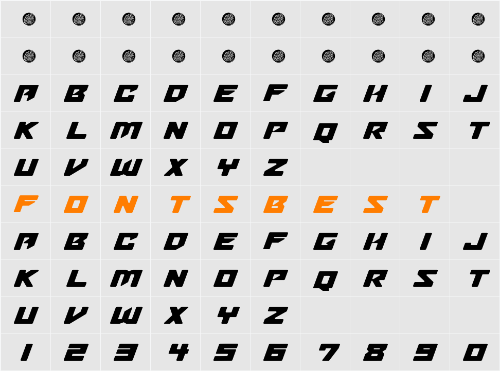 Thuast Demo Character Map