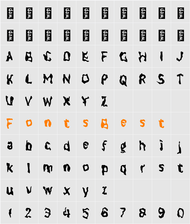 j Jomba Character Map
