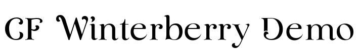 CF Winterberry Demo Font Image