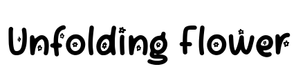 Unfolding Flower Font Image