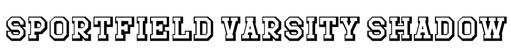 Sportfield Varsity Shadow Font Image