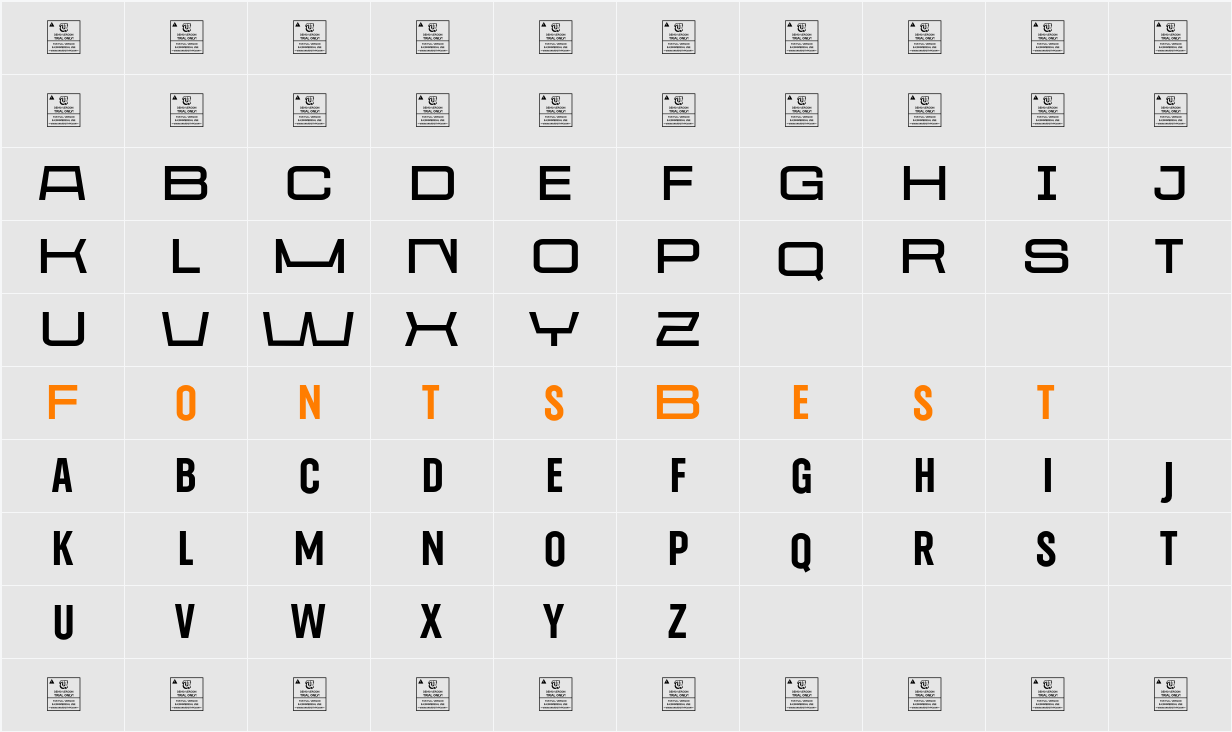 UT Unisportion Demo Character Map