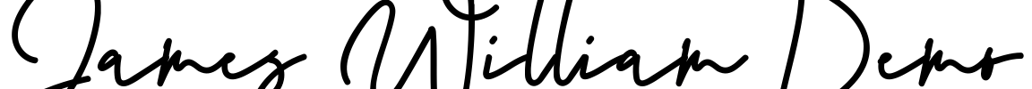 James William Demo Font Image
