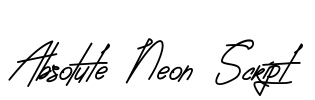 Absolute Neon Script Font Image